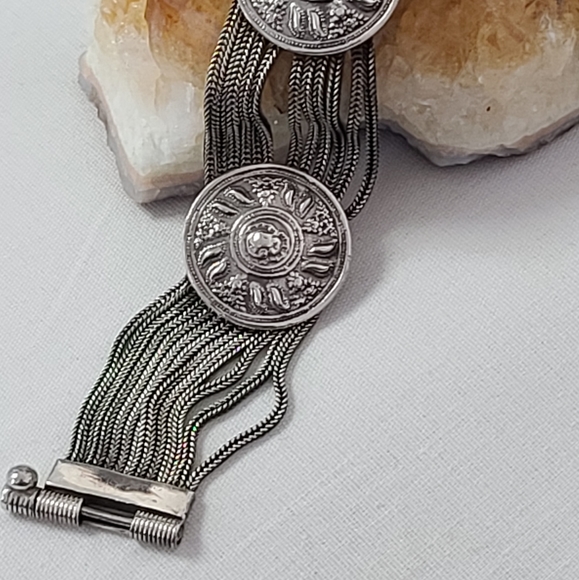 *Vintage Byzantine Style 925 Bracelet - Picture 5 of 10